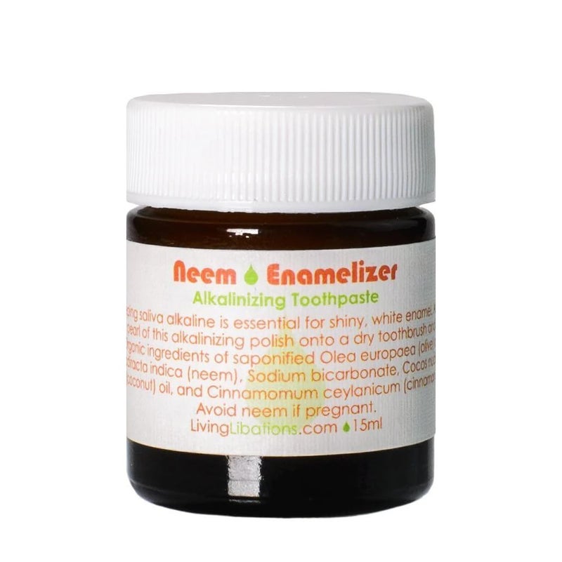 Living Libations - Organic Neem Enamelizer Toothpaste | Natural, Wildcrafted, Vegan Clean Beauty (.5 oz | 15 ml) - Image 1
